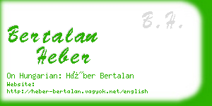 bertalan heber business card